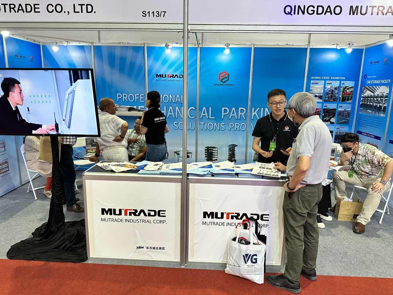 Mechanical parking manufacturer Mutrade at the Architect'23 exhibition in Bangkok, Thailand