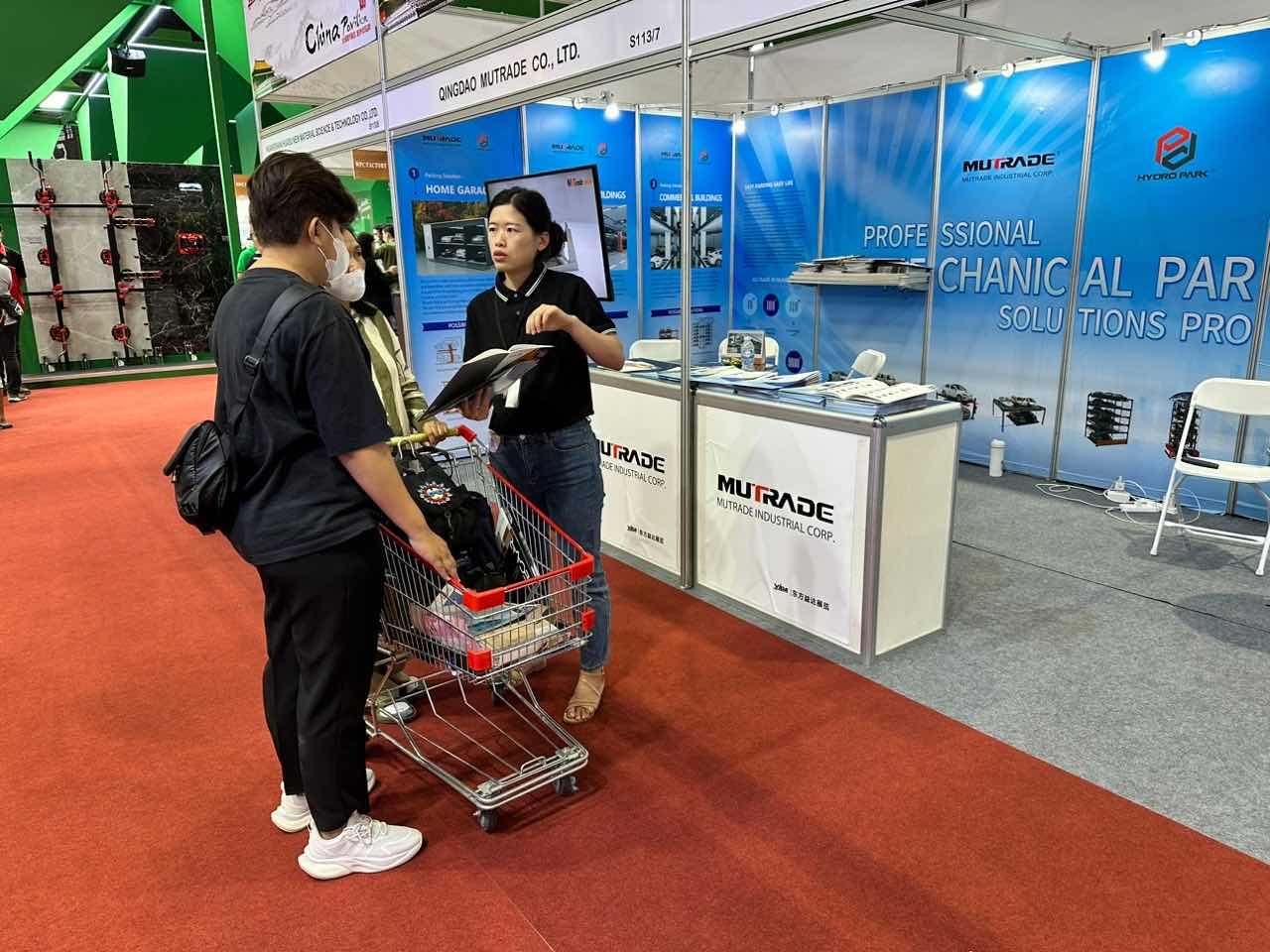 Mechanical parking manufacturer Mutrade at the Architect'23 exhibition in Bangkok, Thailand